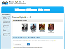 Tablet Screenshot of marianhighschoolalumni.org